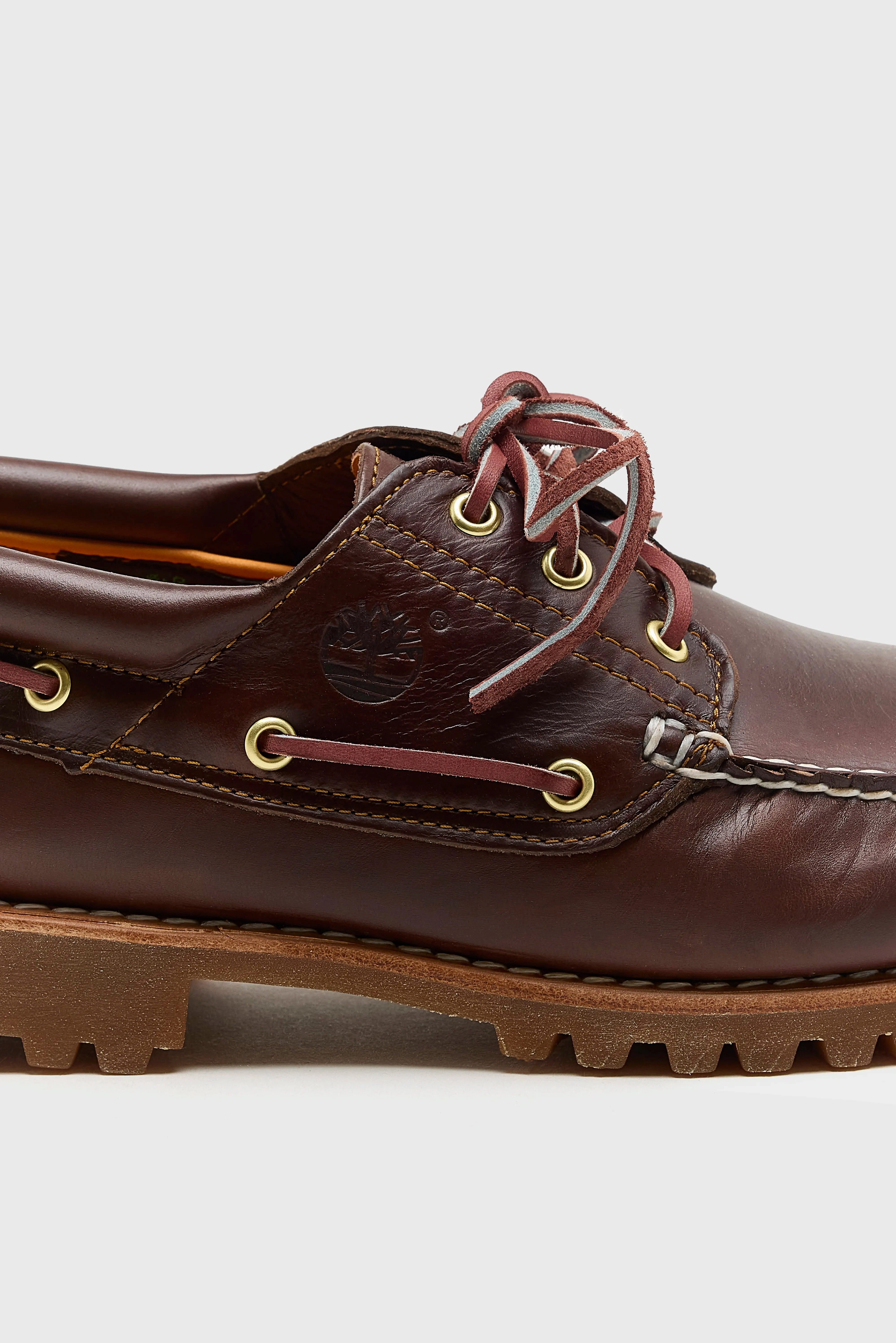 Authentic 3-Eye Lug Boat Shoes for Men (252 / M / BROWN) Guard Path Happy Walk