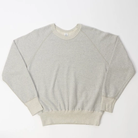 Warehouse & Co 461 Raglan Sleeve Sweatshirt - Faded Heather Grey rhinestone accents