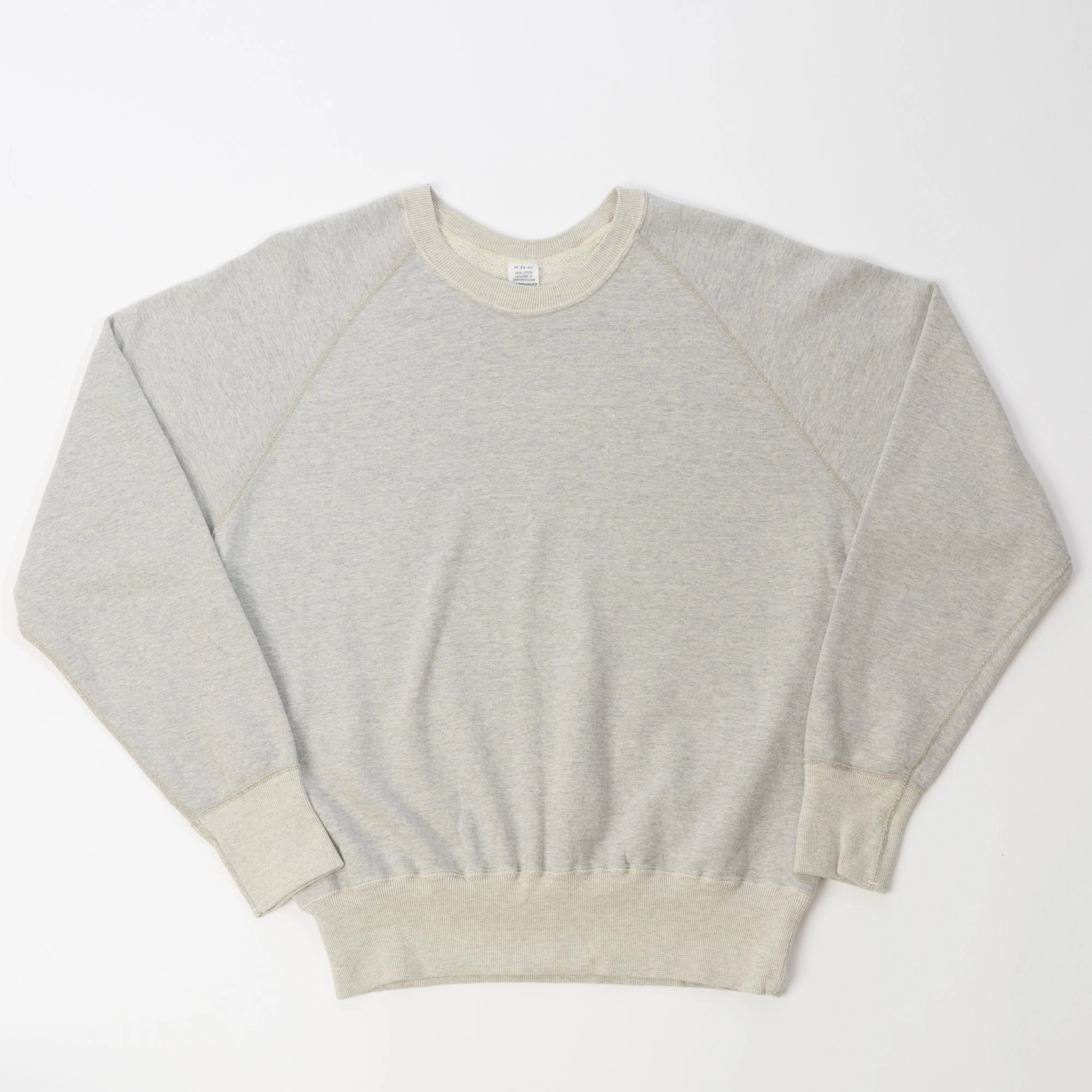 Warehouse & Co 461 Raglan Sleeve Sweatshirt - Faded Heather Grey rhinestone accents