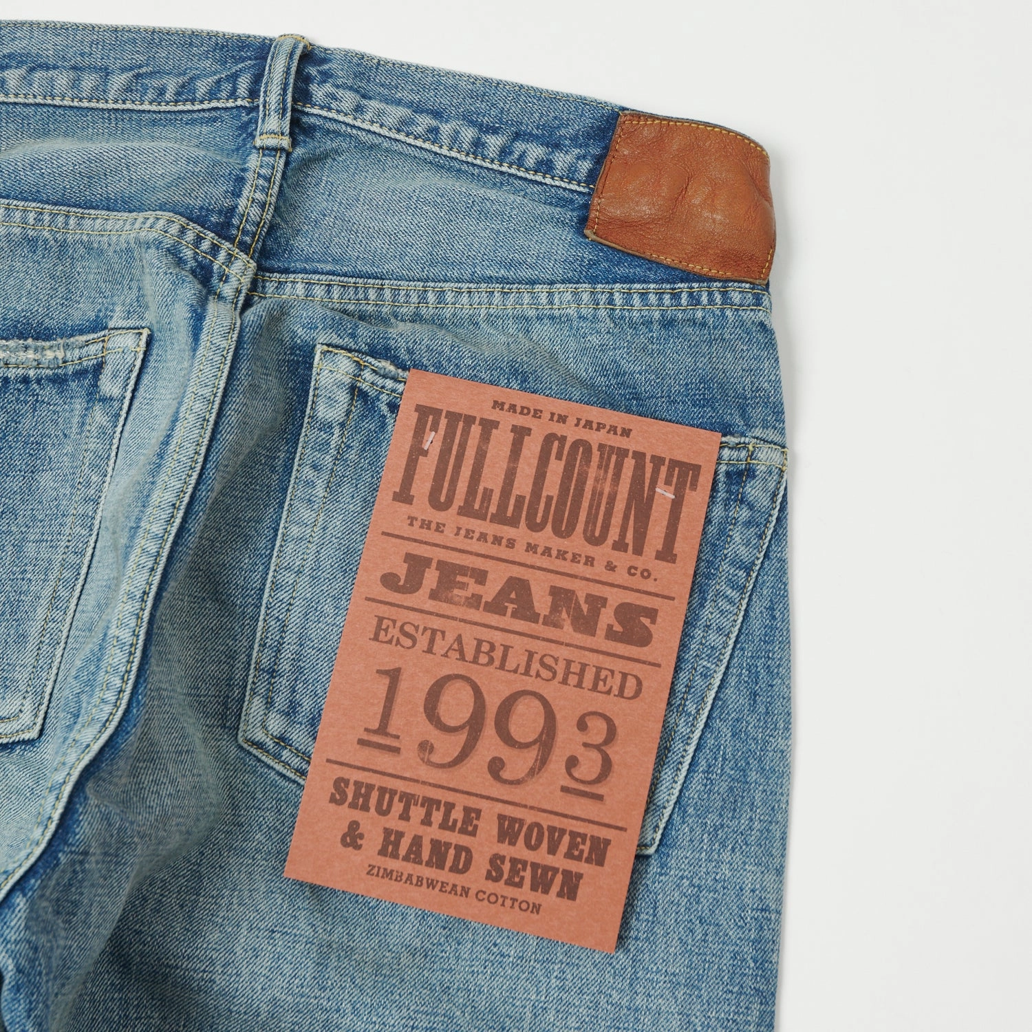 Festival Outfit Everyday Unisex Wear Elegant Vintage Lover Full Count 1110 13.75oz Slim Tapered Jean - 'Dartford' Wash