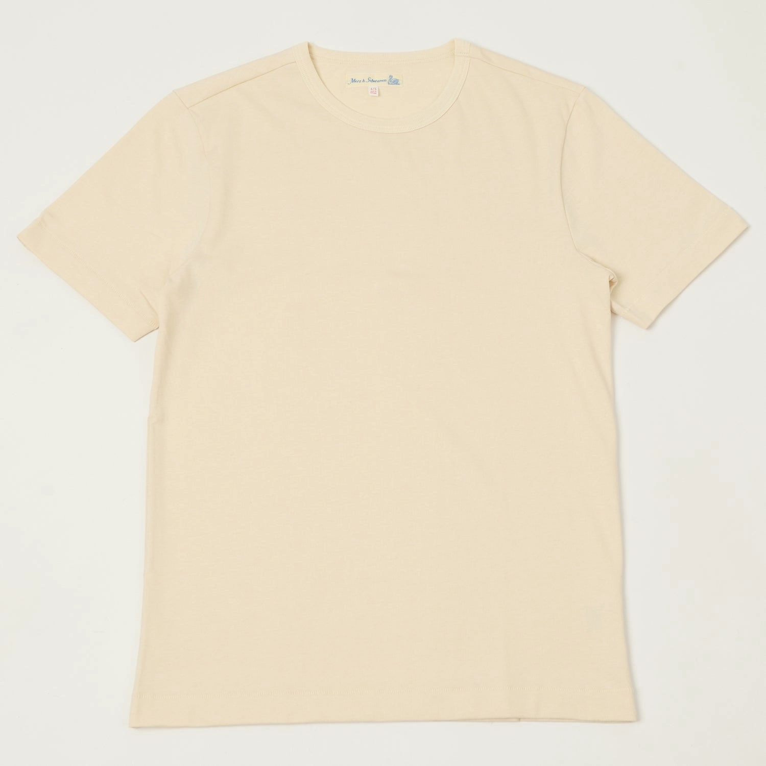 Reinforced Hems Stylish Merz b. Schwanen 2M15 Classic Jersey T-Shirt - Nature