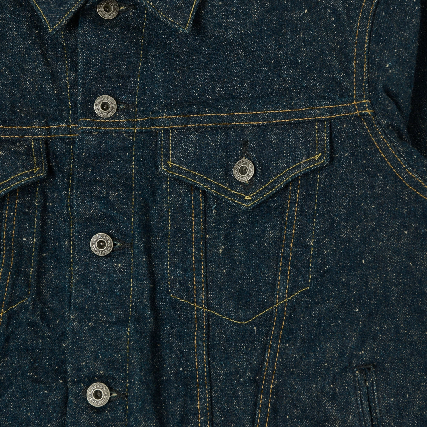 ONI Denim 02527P-CCD 'Crushed Concrete Kabuki' 15oz Type III Denim Jacket - One Wash Water shield Wind Barrier