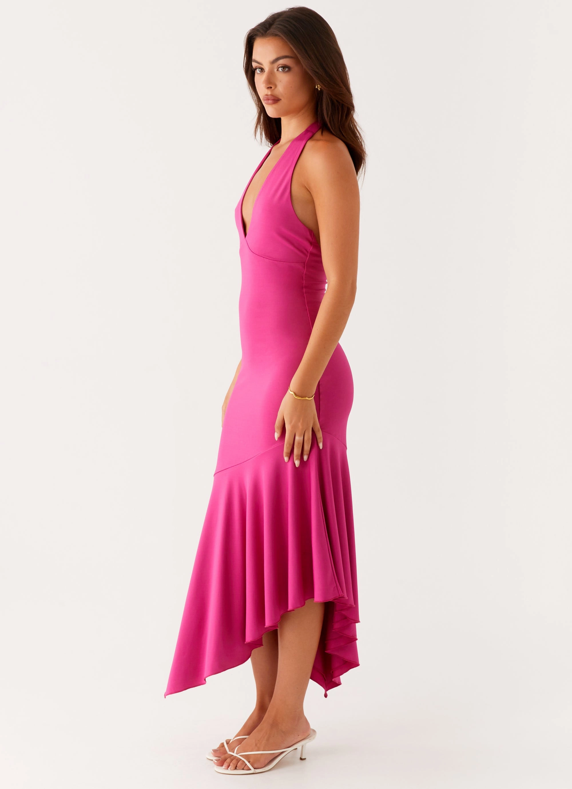 Perdita Midi Dress - Fuchsia Daywear Mood Breathable Comfort Wear