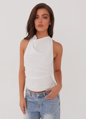 Timeless Wear Perfect Cut Cloud Whisper Linen Top - White