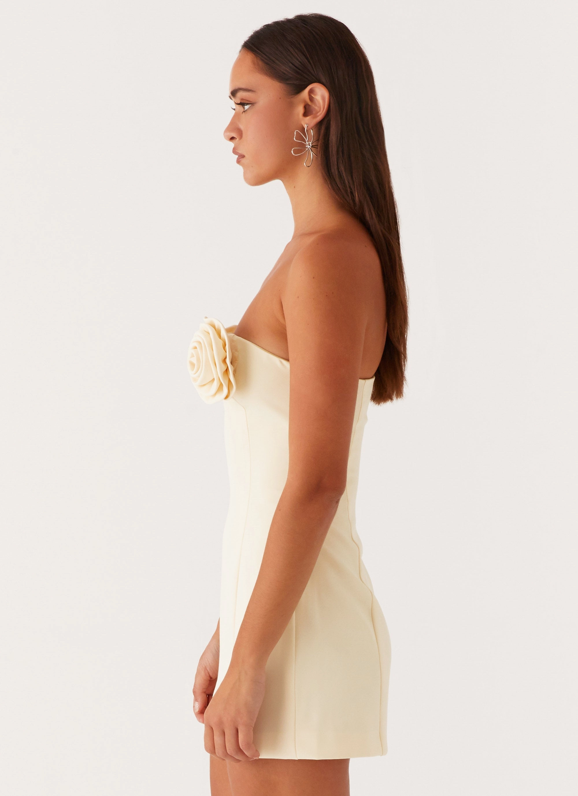 Cool Simplicity Patsie Strapless Mini Dress - Yellow