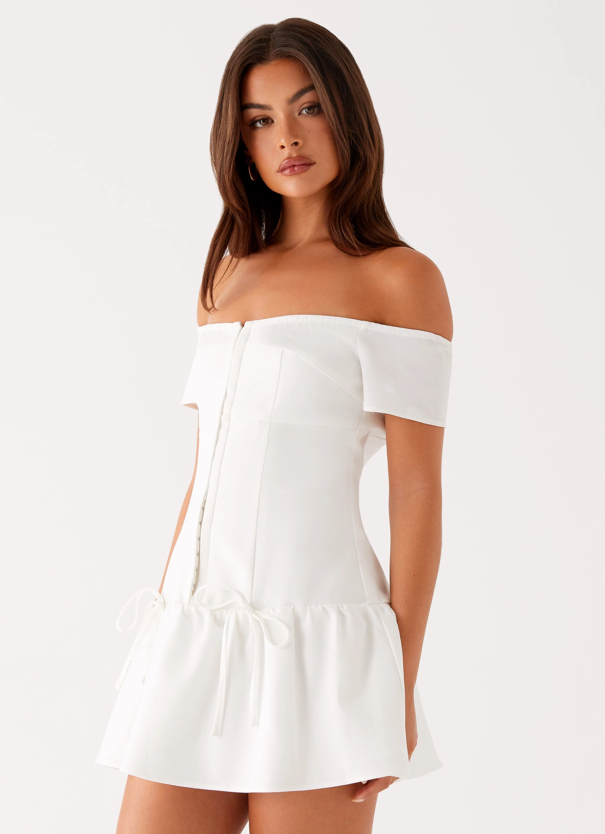 Penny Mini Dress - White Easy Match