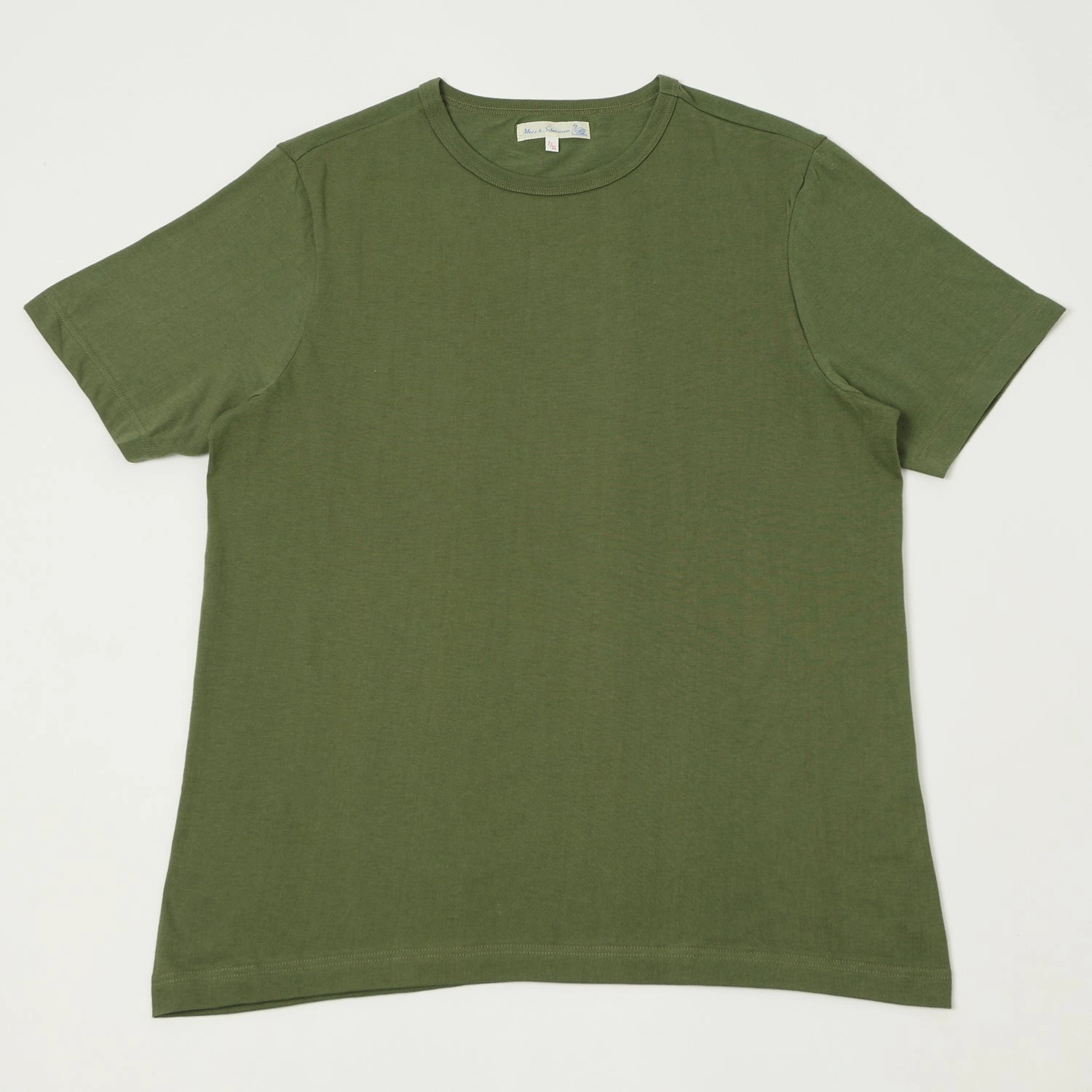 Soft touch finish Merz b. Schwanen 1950s Lightweight Classic T-Shirt - Army