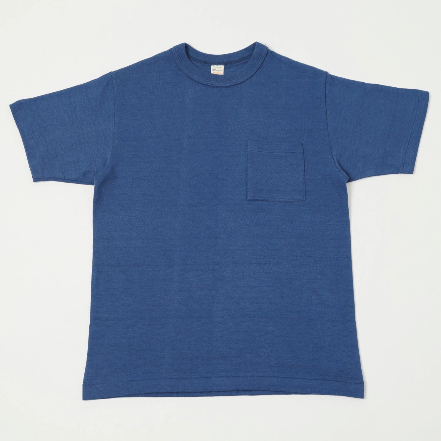 Raw Hem Finish Leisure Wear Warehouse & Co 4601 Pocket T-Shirt - Faded Blue