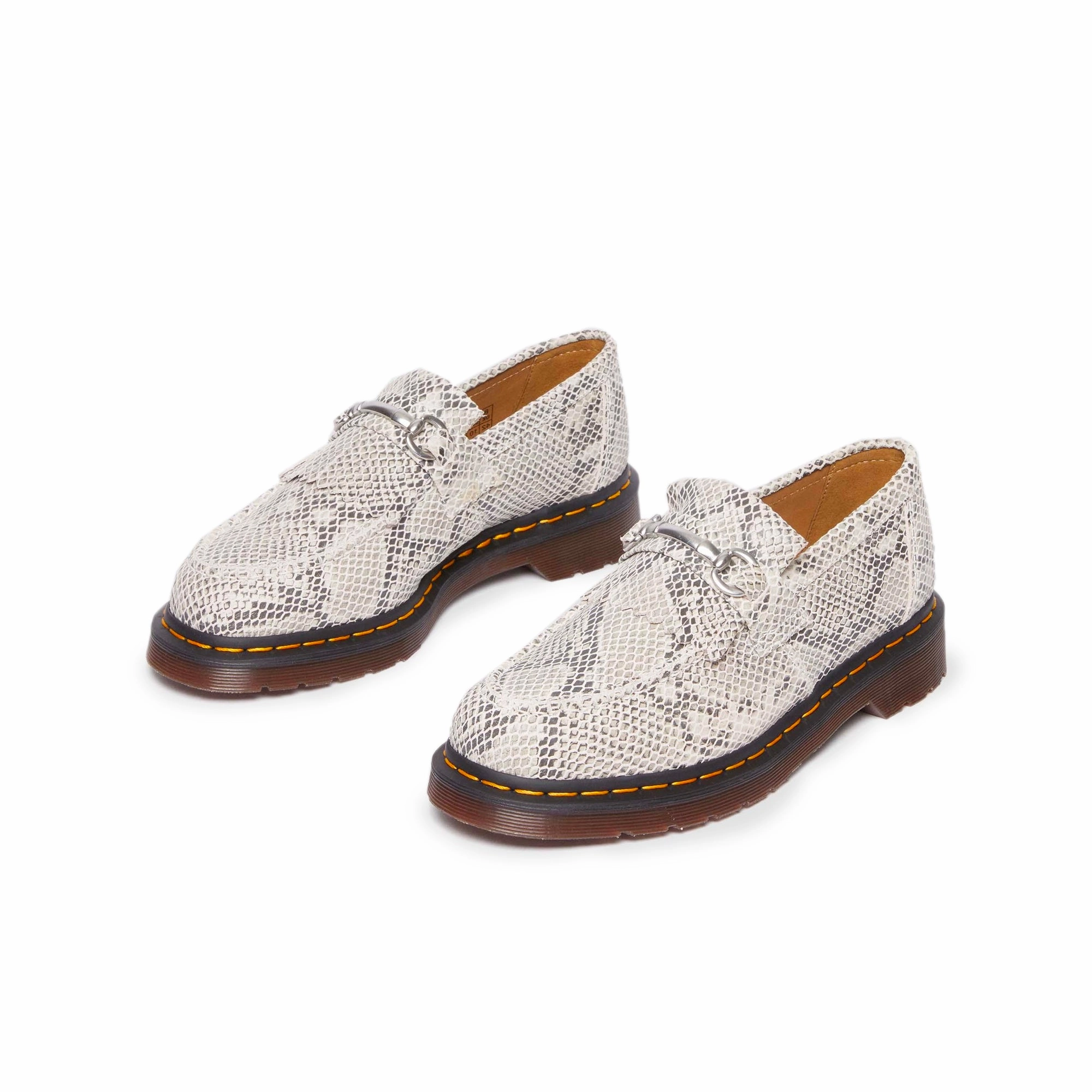 Dr. Martens Adrian Snaffle Python Print Suede Loafers Life Ready