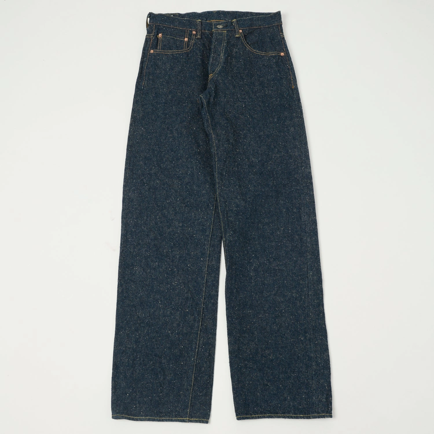 ONI Denim 200-CCD Kabuki 'Crushed Concrete Denim' 15oz Wide Straight Jean - One Wash Formal City Walk Party Look