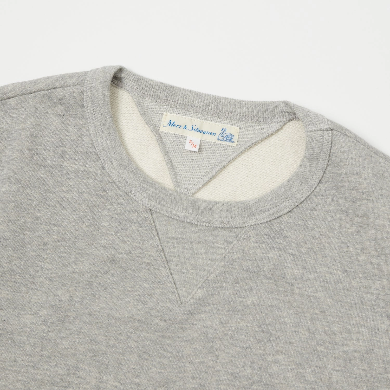 product mesh lining breathability Merz b. Schwanen 346 Classic Sweatshirt - Grey Melange