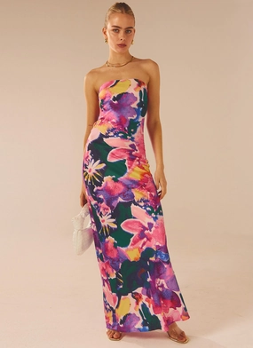 Carried Away Maxi Dress - Candy Bouquet Warm Touch Smart Look