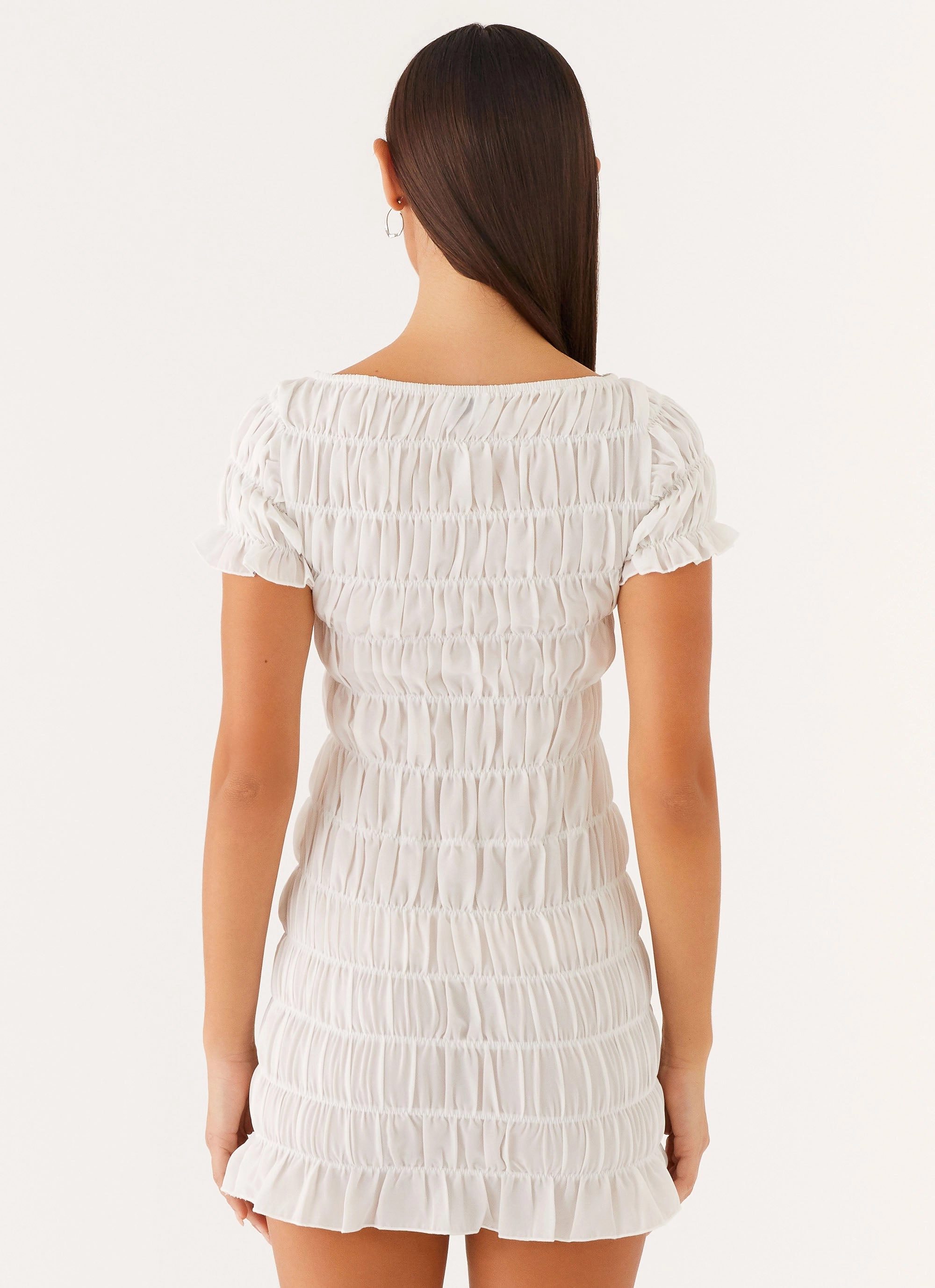 Timeless Shape Rita Ruched Mini Dress - White