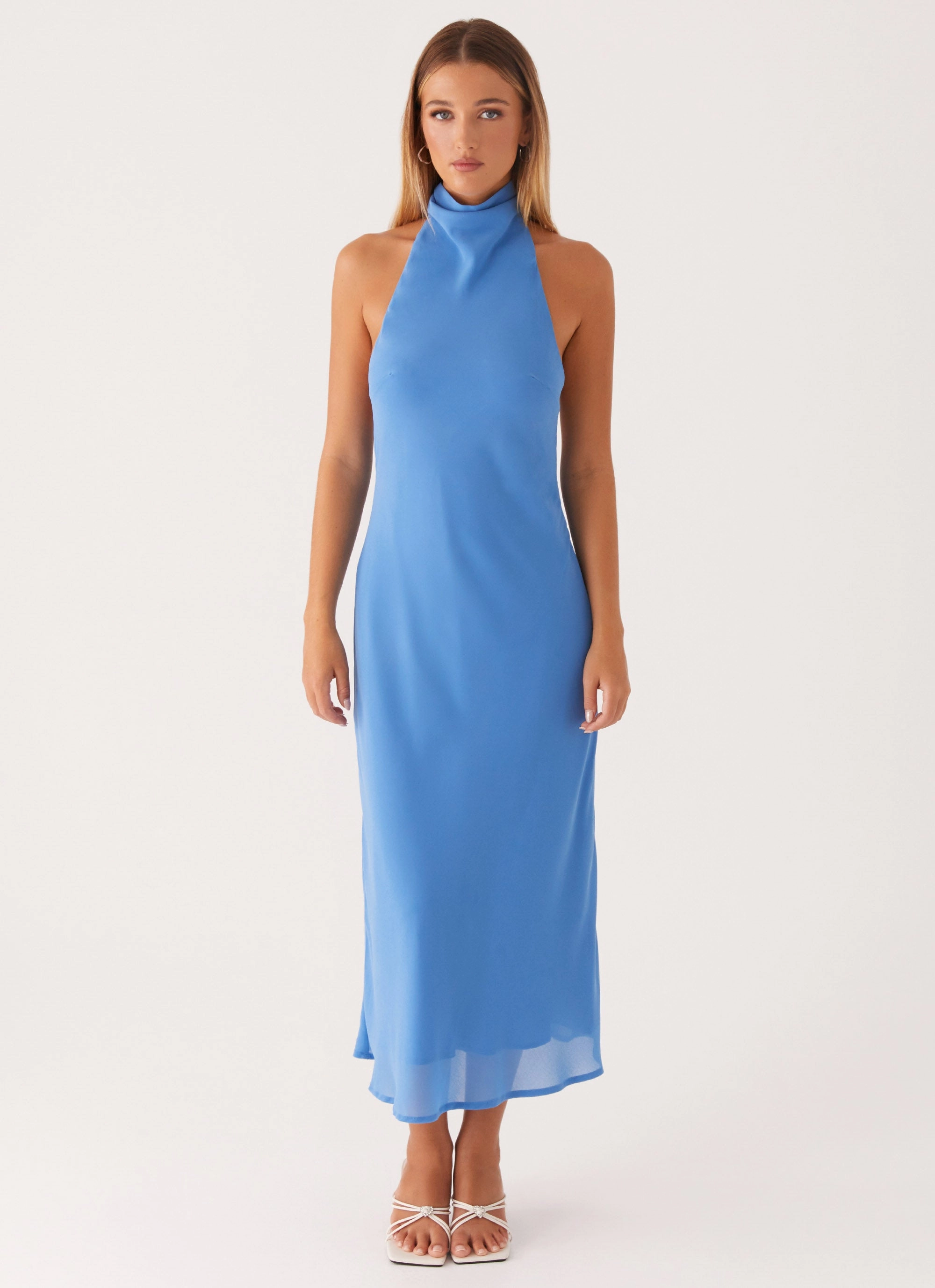 Dreamy Presence Love Blend Shelly Midi Dress - Azure