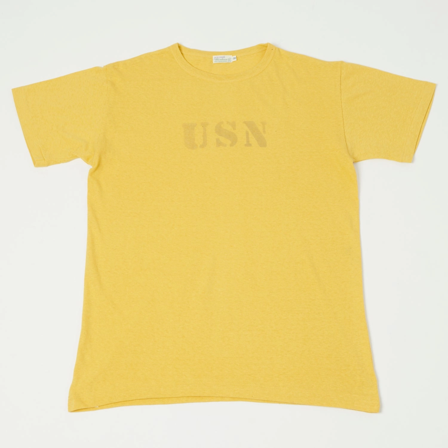 Warehouse & Co 4091 Duck Digger 'USN' Skivvy T-Shirt - Yellow Soft Lining