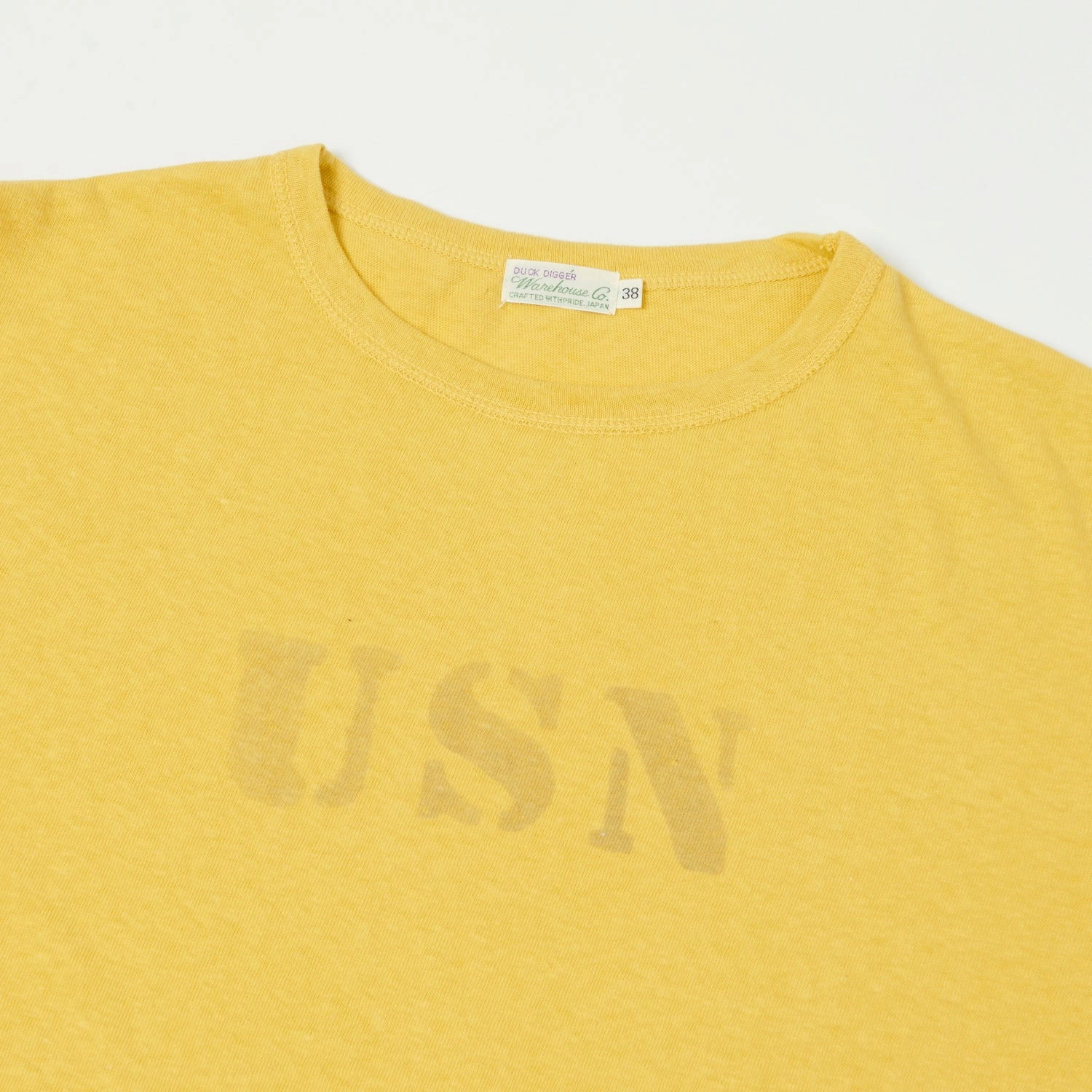 Warehouse & Co 4091 Duck Digger 'USN' Skivvy T-Shirt - Yellow Fashionable Piece Thermal Regulating Layer