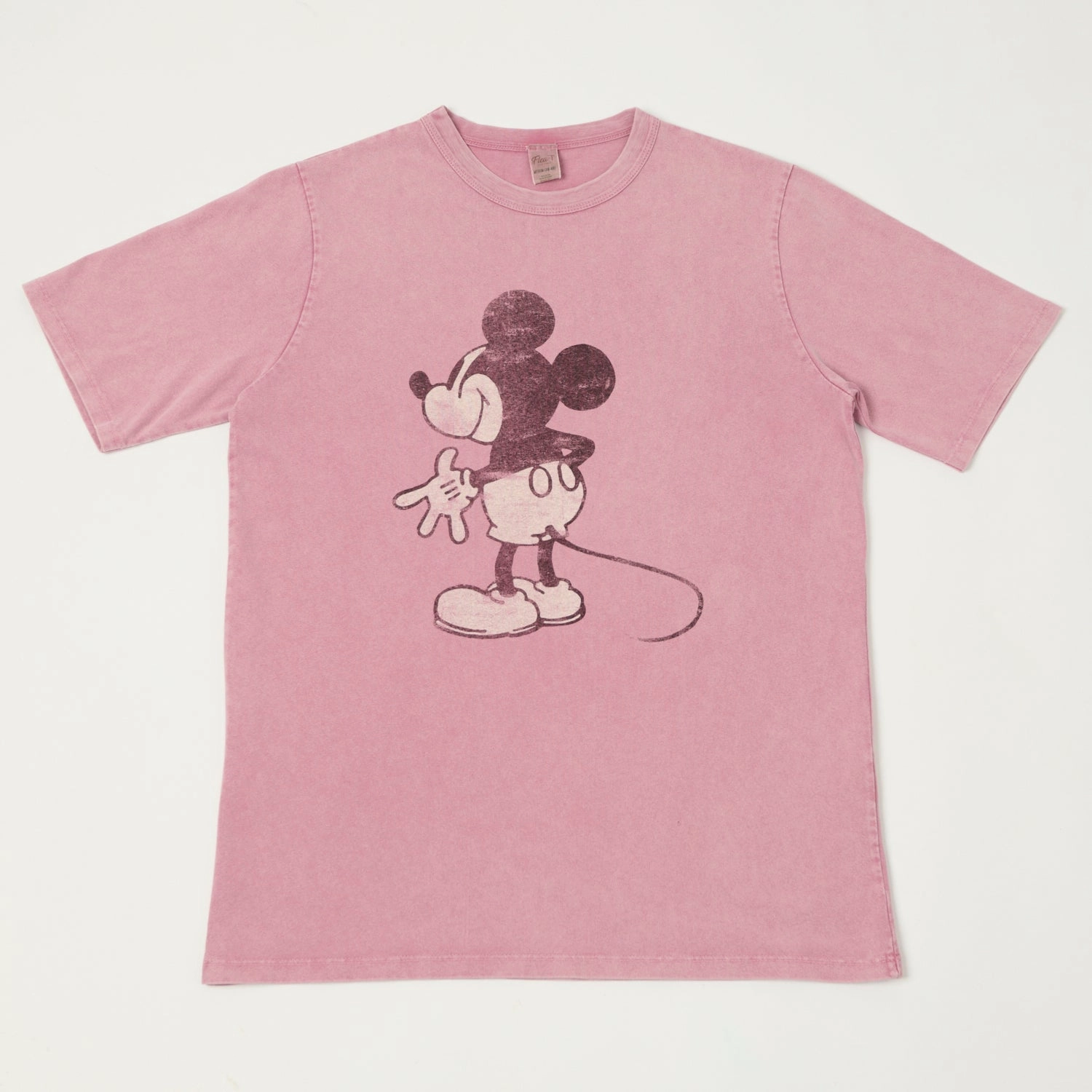Flea-T 1950s 'Behind Mickey' T-Shirt - Pink Essential Piece