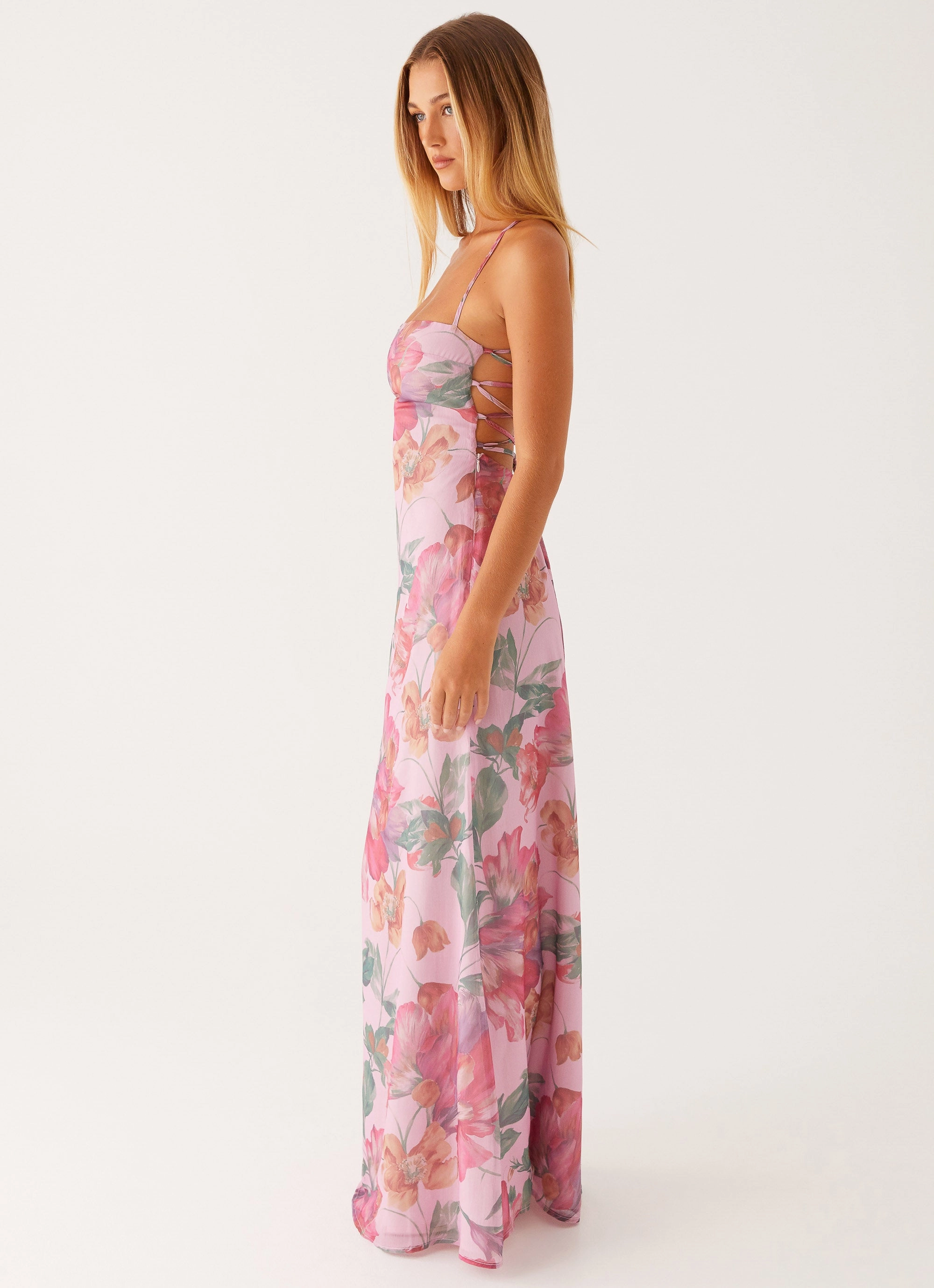 Crisp Finish Peggy Maxi Dress - Pink Floral