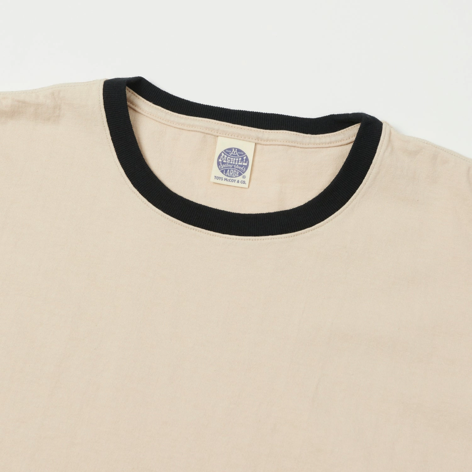 TOYS McCOY Johnny Ringer T-Shirt - Beige/Black Collared formality Fashion Ready