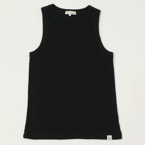 Fashion and Comfort graduation Merz b. Schwanen 'Good Basics' Ribbed Tank Top - Deep Black