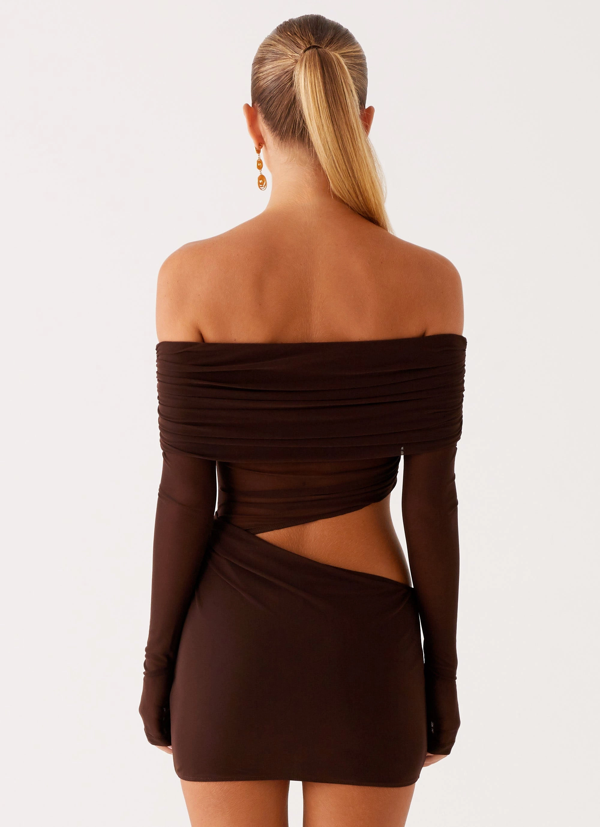 Emery Mini Dress - Chocolate Power Soft Vibrant Hue
