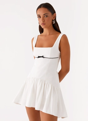 Jolene Mini Dress - White Breezy Fit Cozy Flex