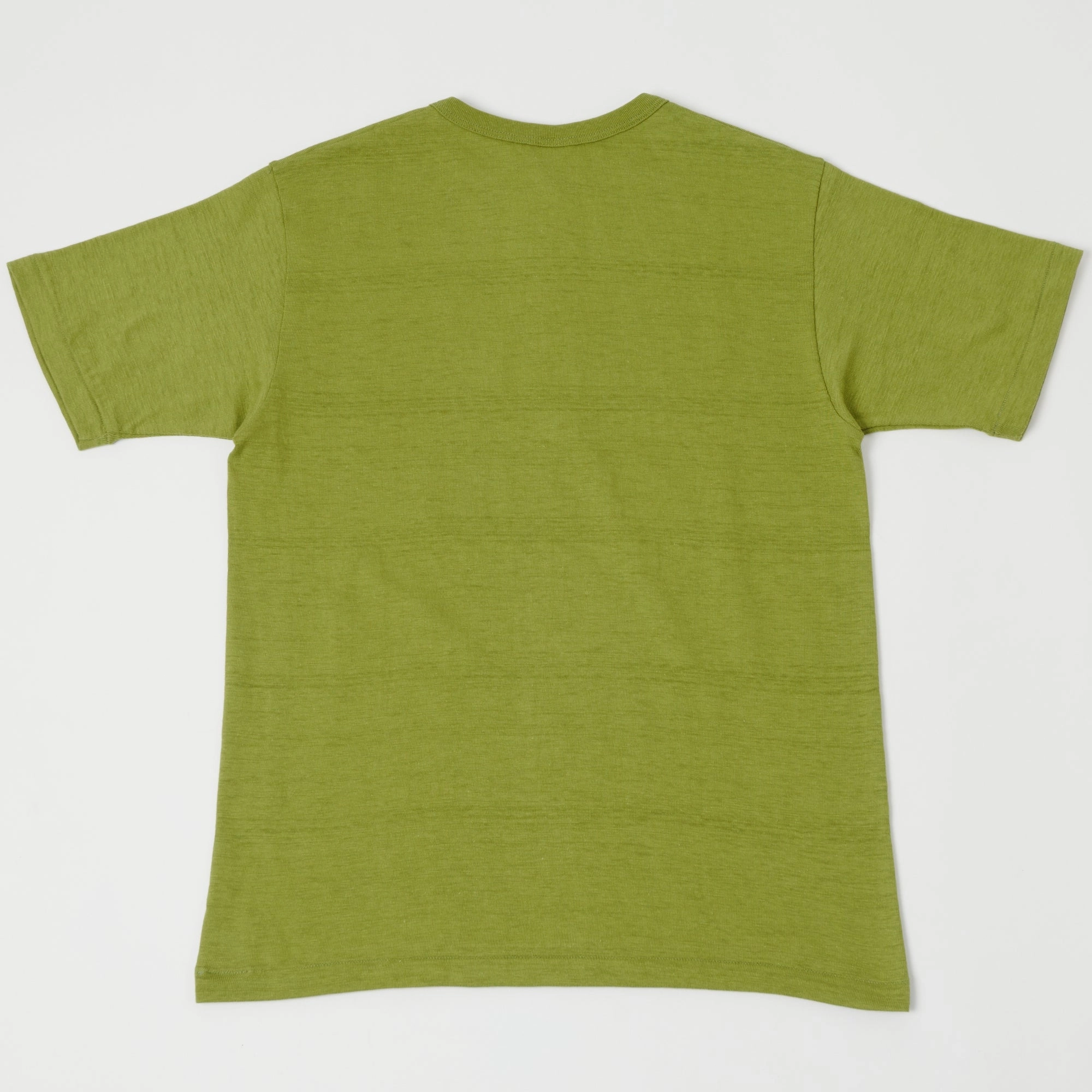 SoftenedTexturedWeave Relaxed Movement Warehouse & Co 4601 Henley T-Shirt - Grass Green