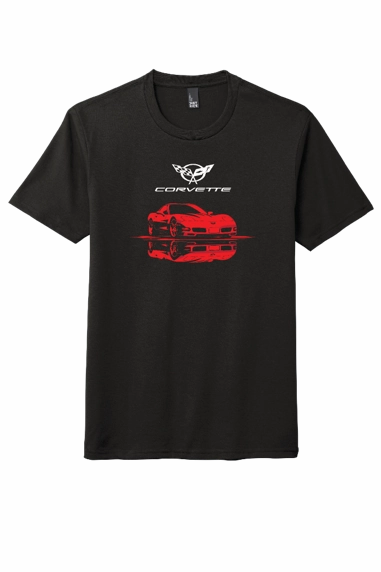 Corvette C3 Bold Red Car Graphic T-Shirt Everyday Flex