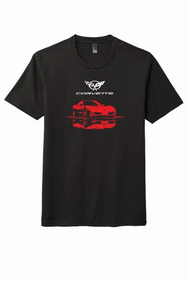 Soft and Cozy Corvette C3 Bold Red Car Graphic T-Shirt
