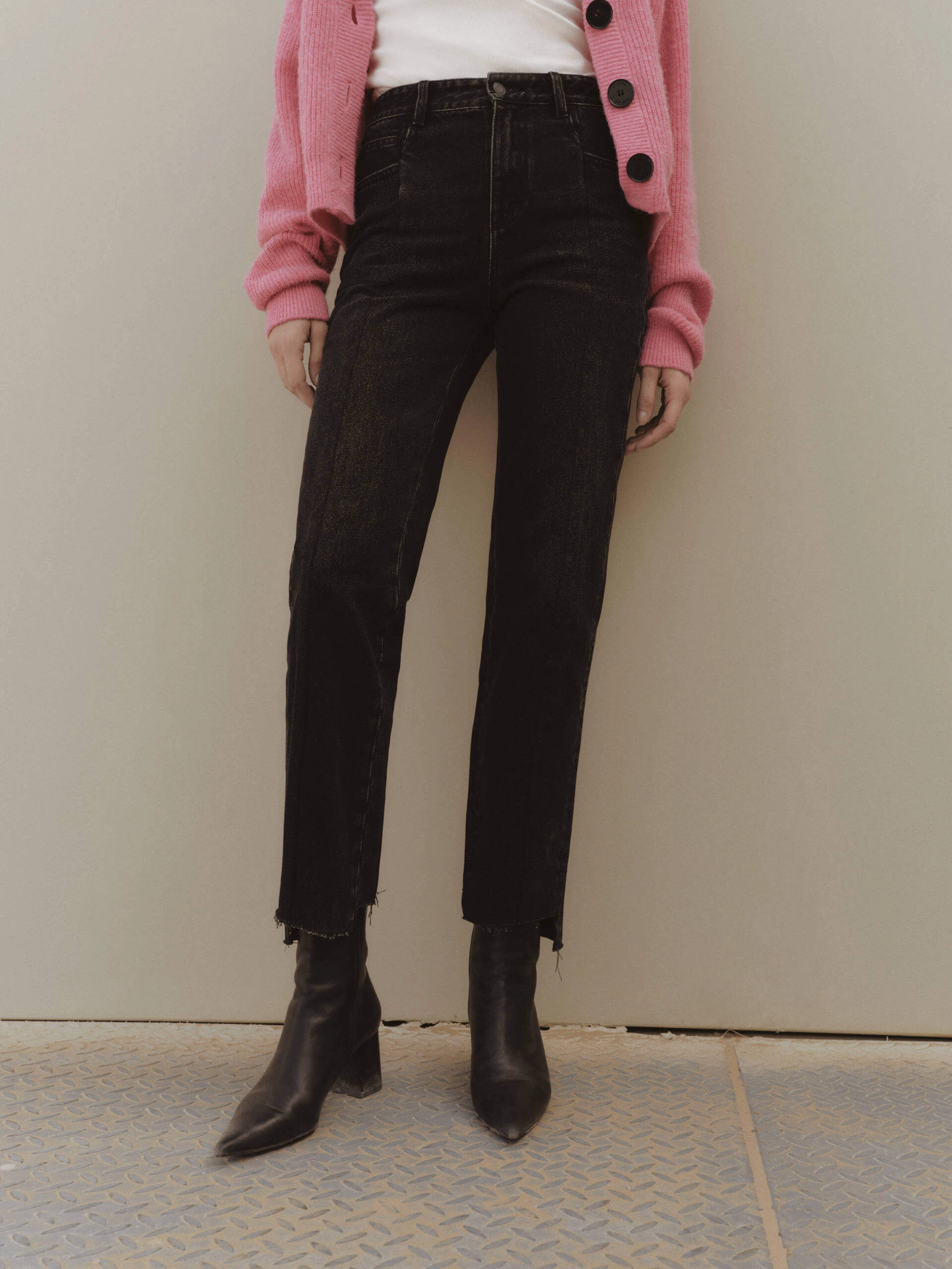 Sustainable Manufacturing Creative Look Work Ready Lightweight Cotton Straight Leg Ankle Jeans