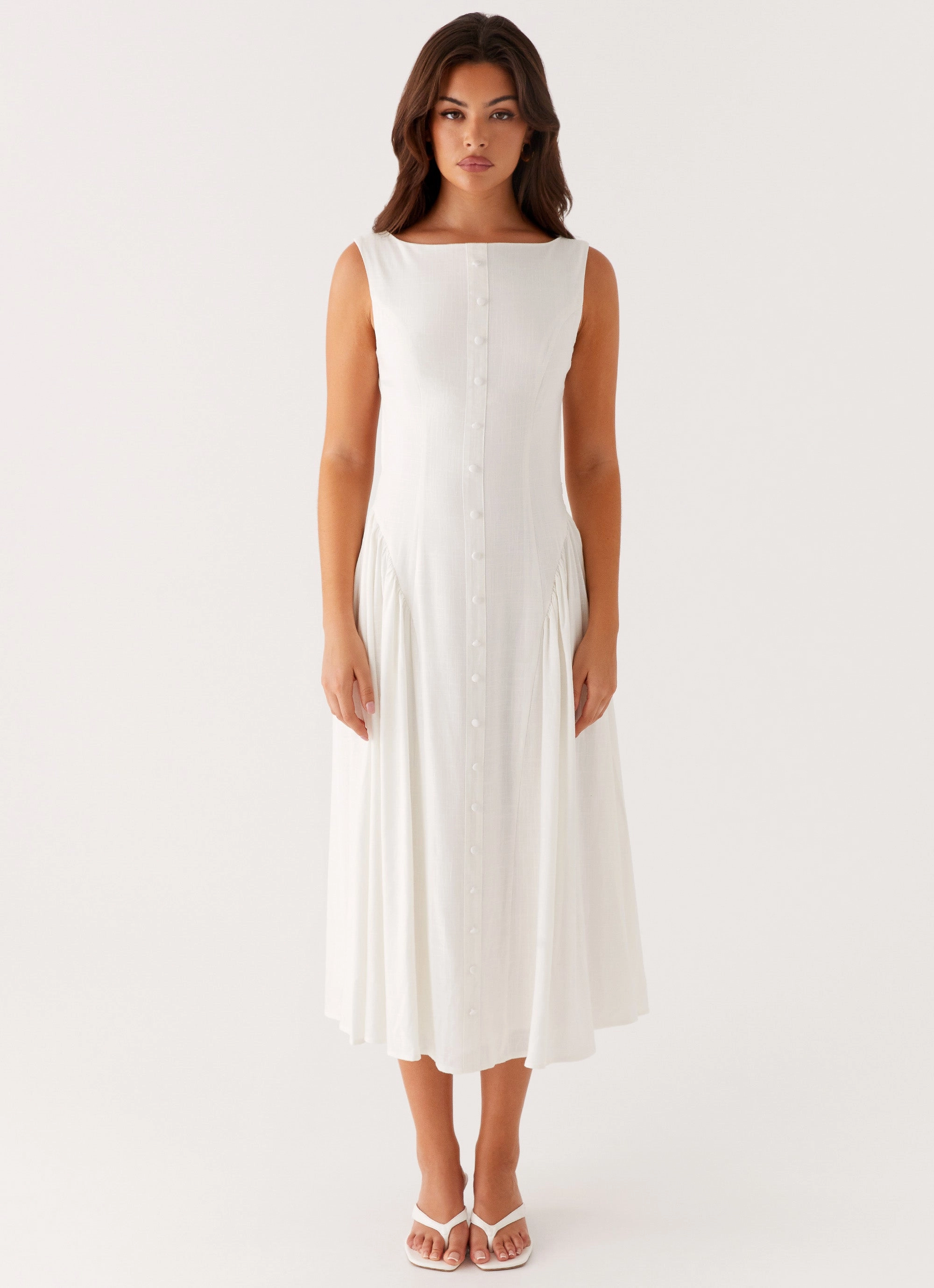 Formal Occasion Maylah Midi Dress - White