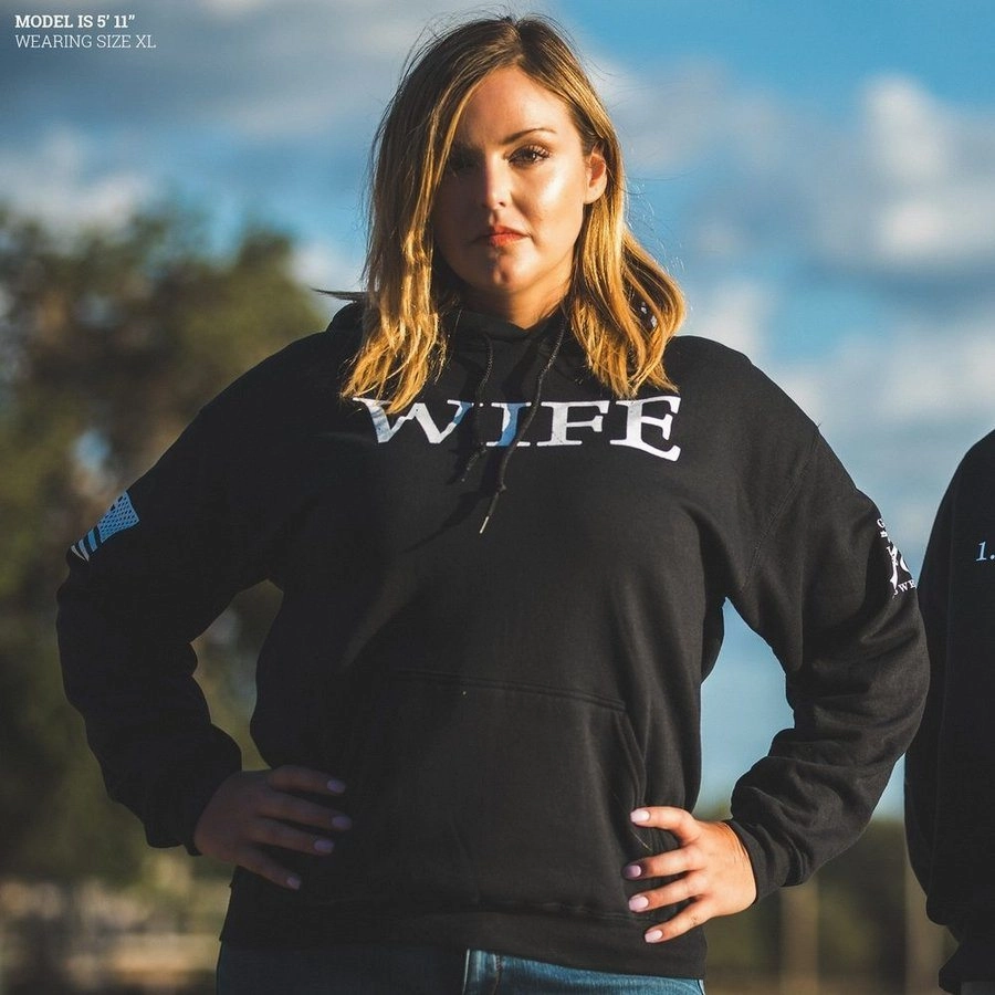 Women's Wife Defined Hoodie - Black Warm Fashion Adult Size