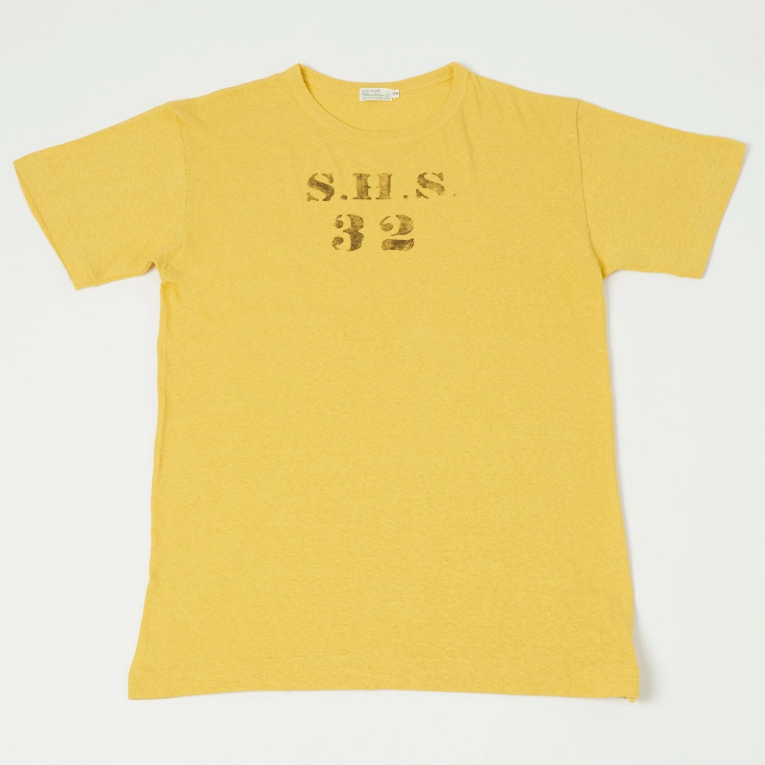 Soft touch finish Quick Comfort Fit Warehouse & Co 4091 'SHS' Skivvy T-Shirt - Yellow