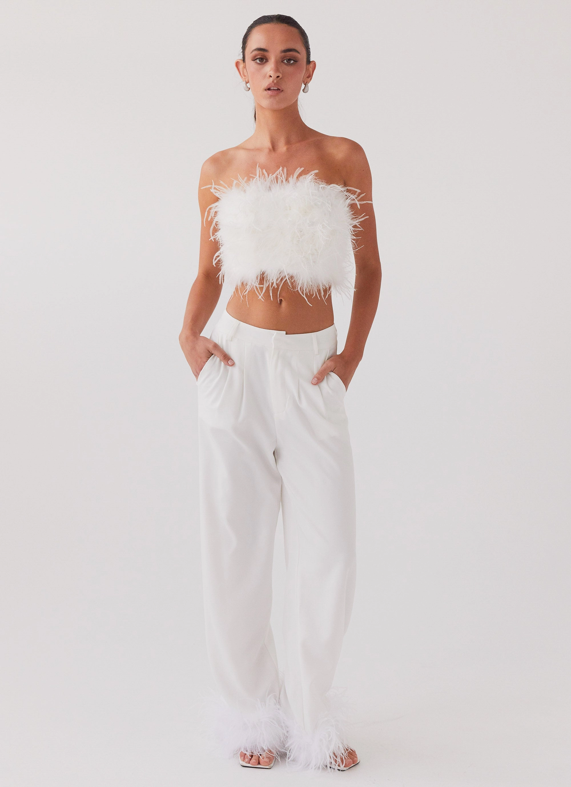 Fit Choice Shake It Off Feather Pants - Snow