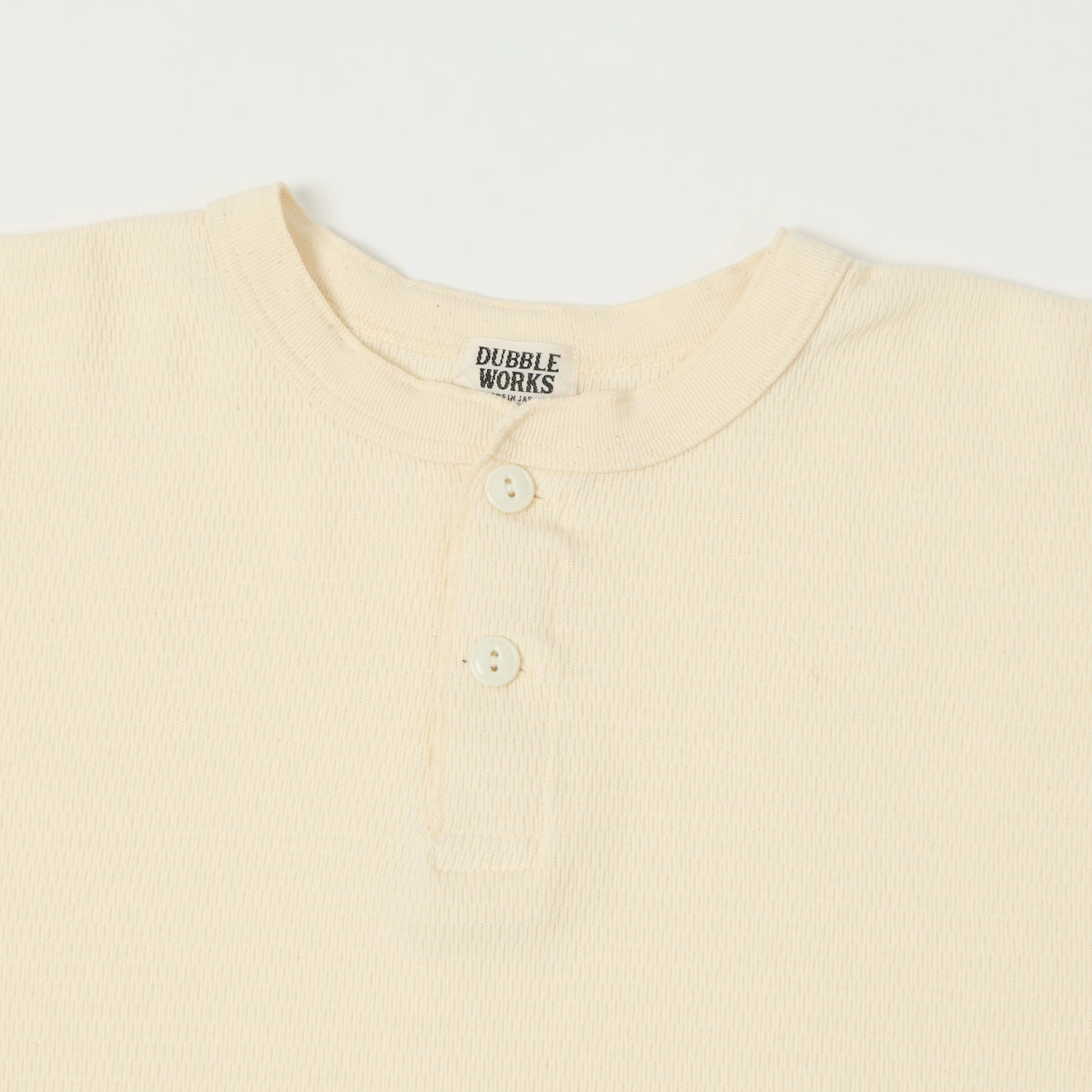 Seasonal Must-Have Glossy Look Dubbleworks Long Sleeve Thermal Henley - Kinari