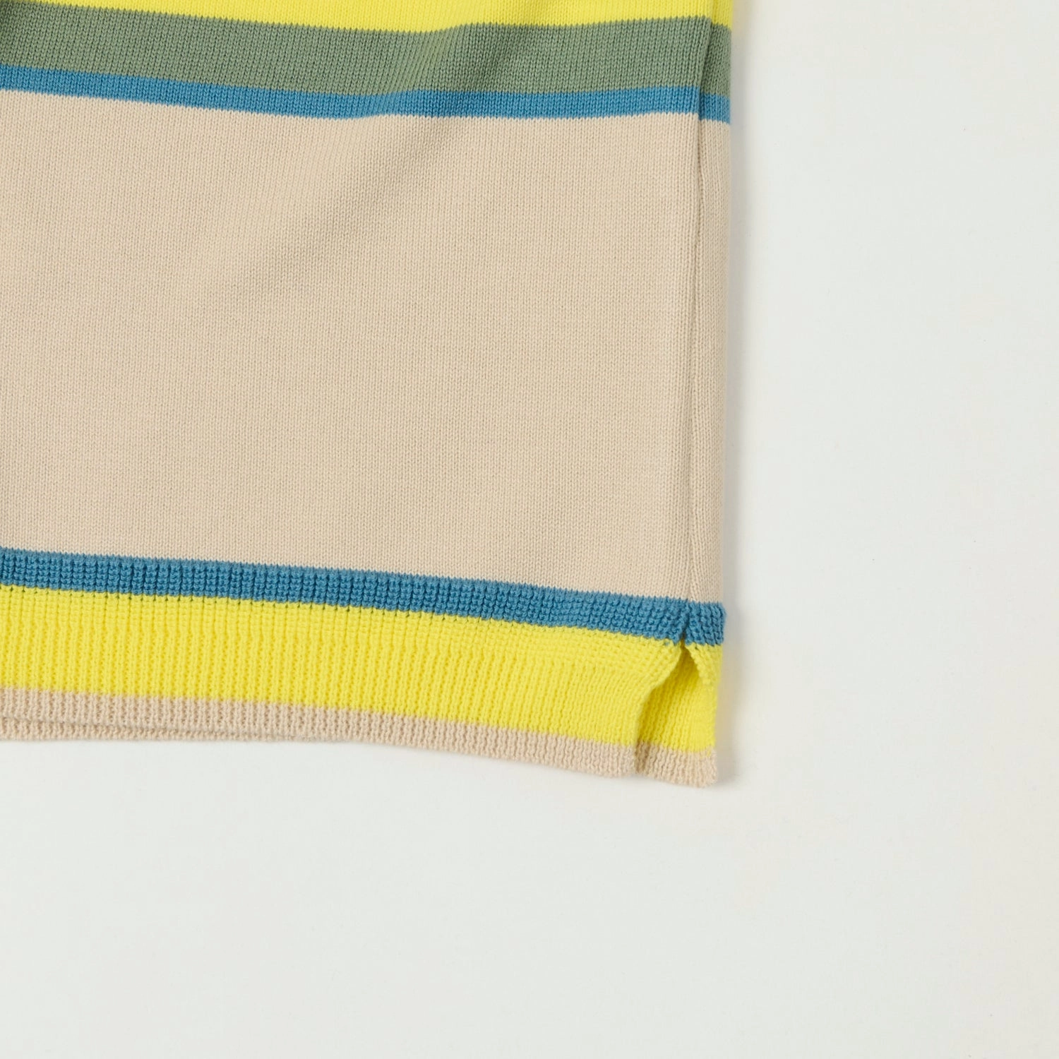 Perfect for Vacation Fujito Border Knit T-Shirt - Beige