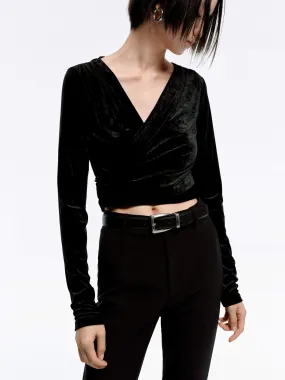 Bold colors Cropped V-neck Top