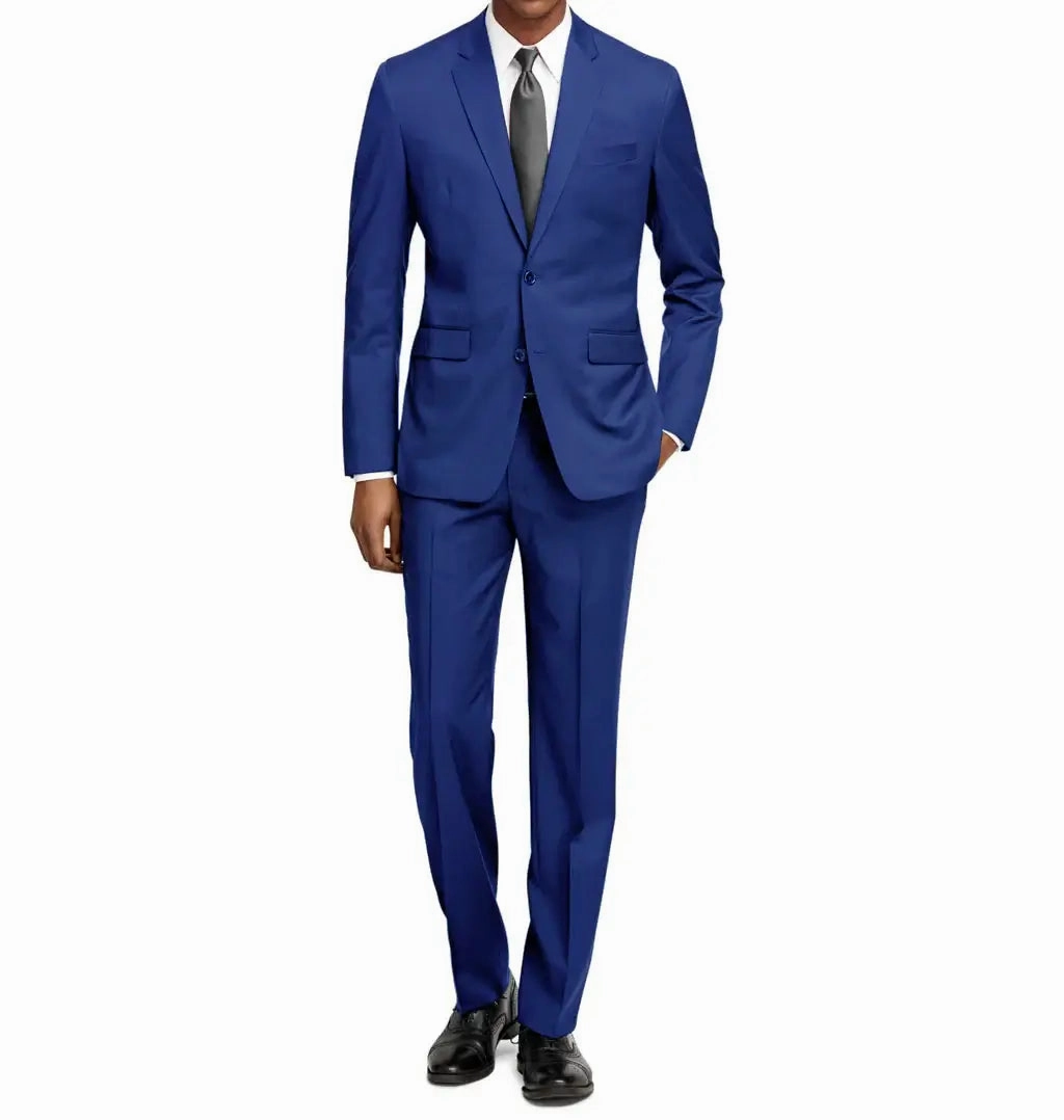 Business Style Fit Braveman Men's Formal Two Piece 2-Piece Slim Fit Cut Suit Set