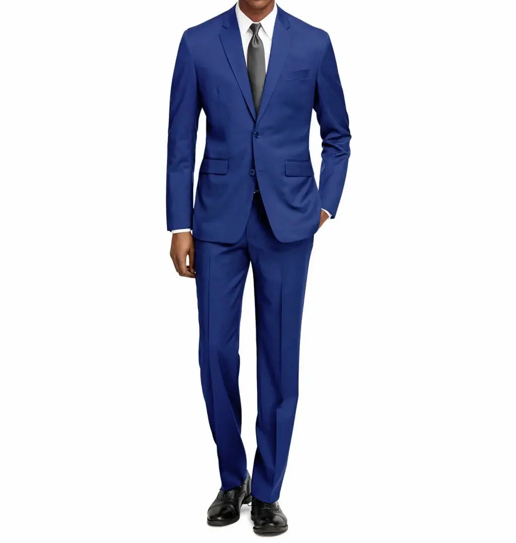 Dapper Layer Braveman Men's Formal Two Piece 2-Piece Slim Fit Cut Suit Set