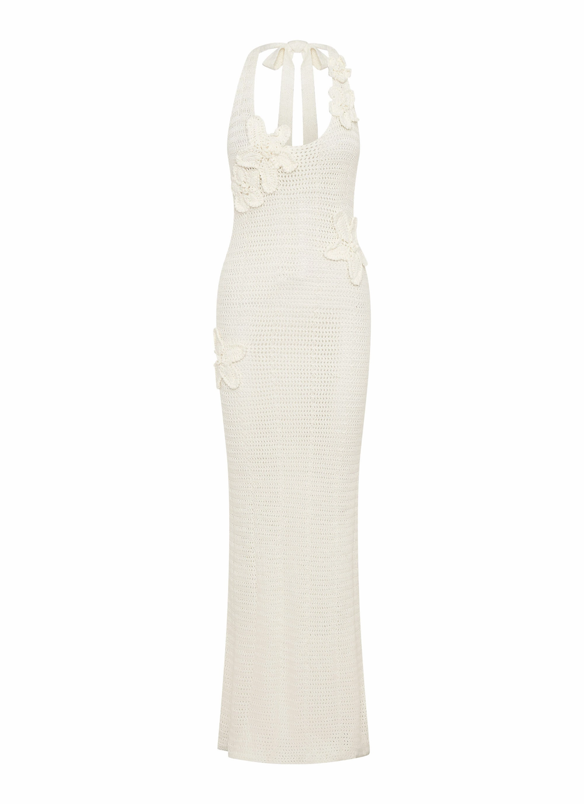 Novalee Flower Crochet Maxi Dress - Ivory Casual Edge