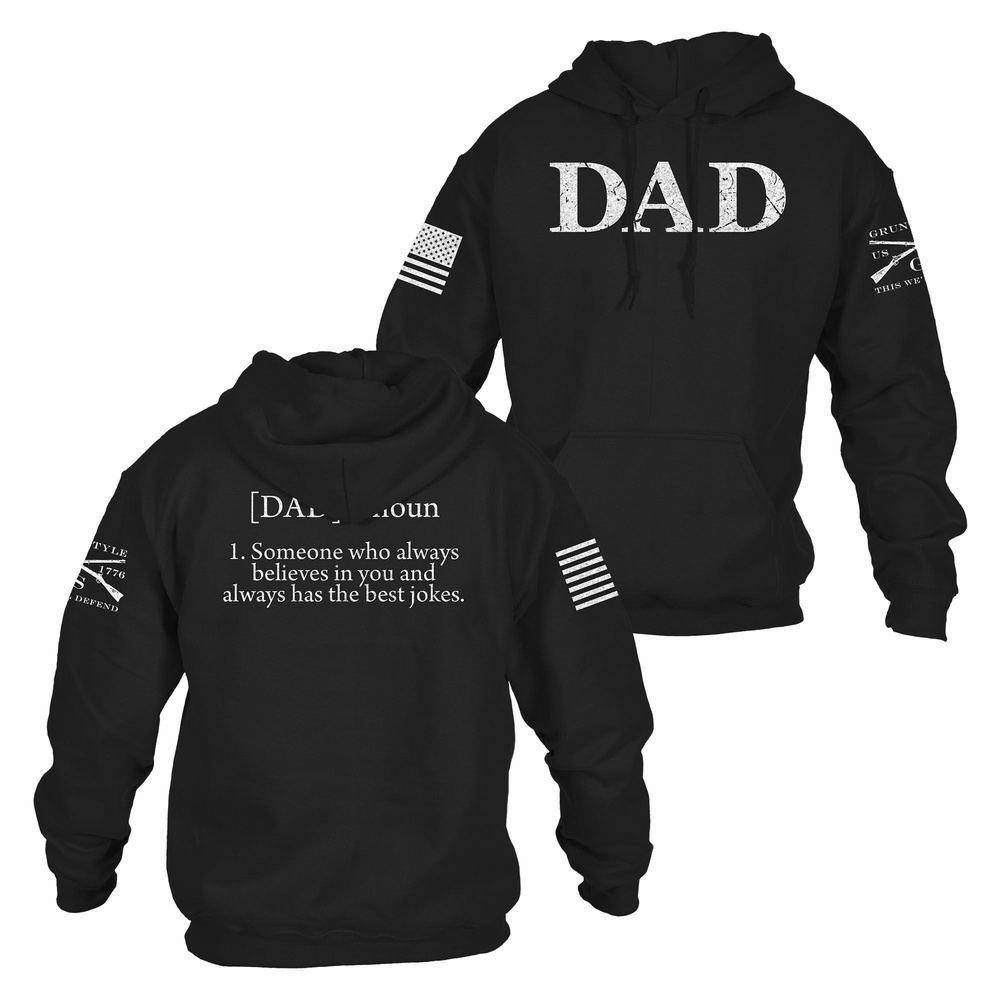 Dad Defined Hoodie - Black Comfy Look