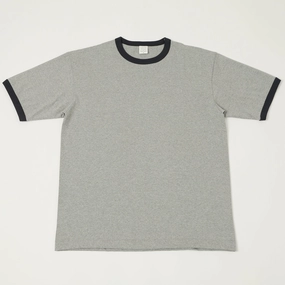 A Vontade Ringer T-Shirt - Grey/Ink Plus Size