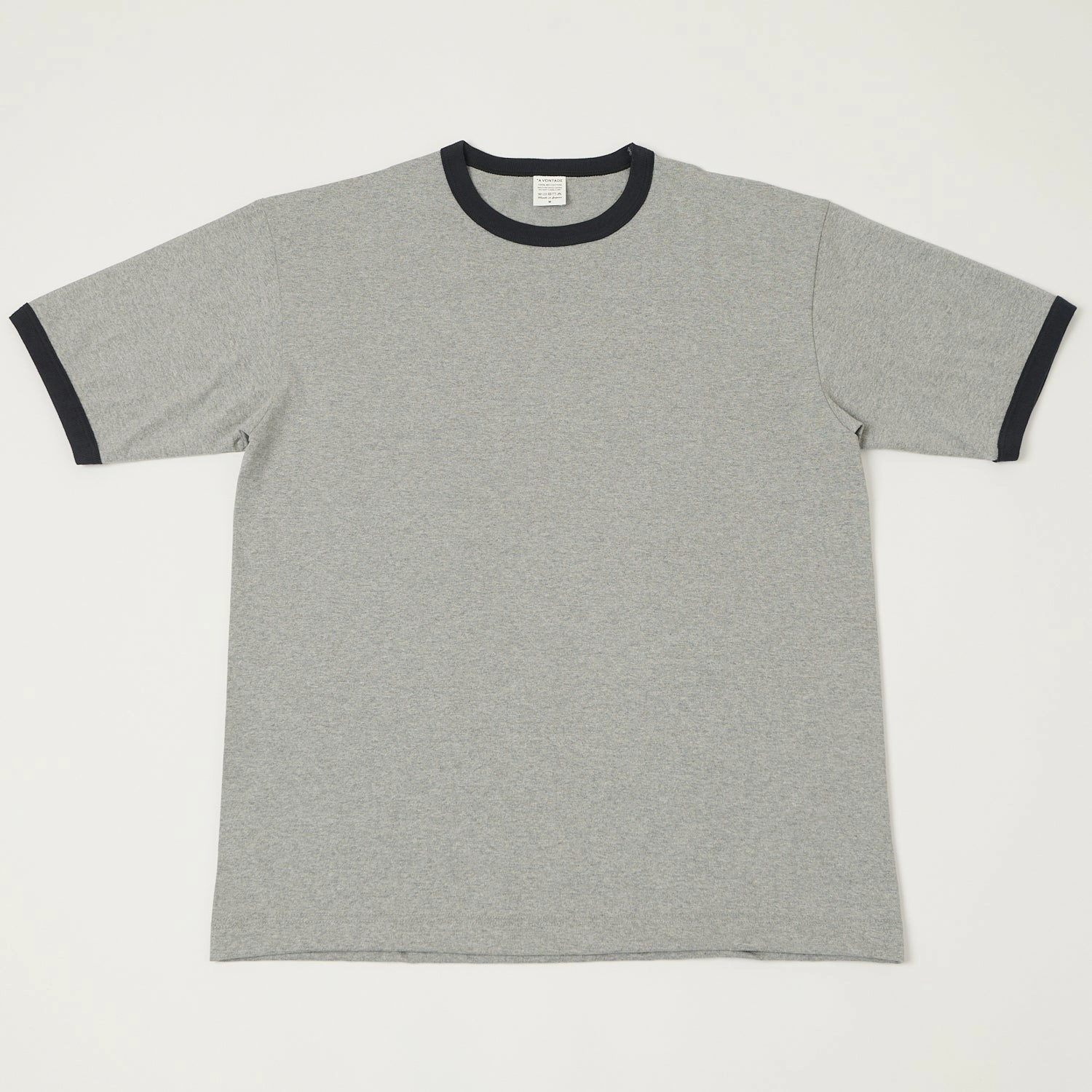 A Vontade Ringer T-Shirt - Grey/Ink Plus Size