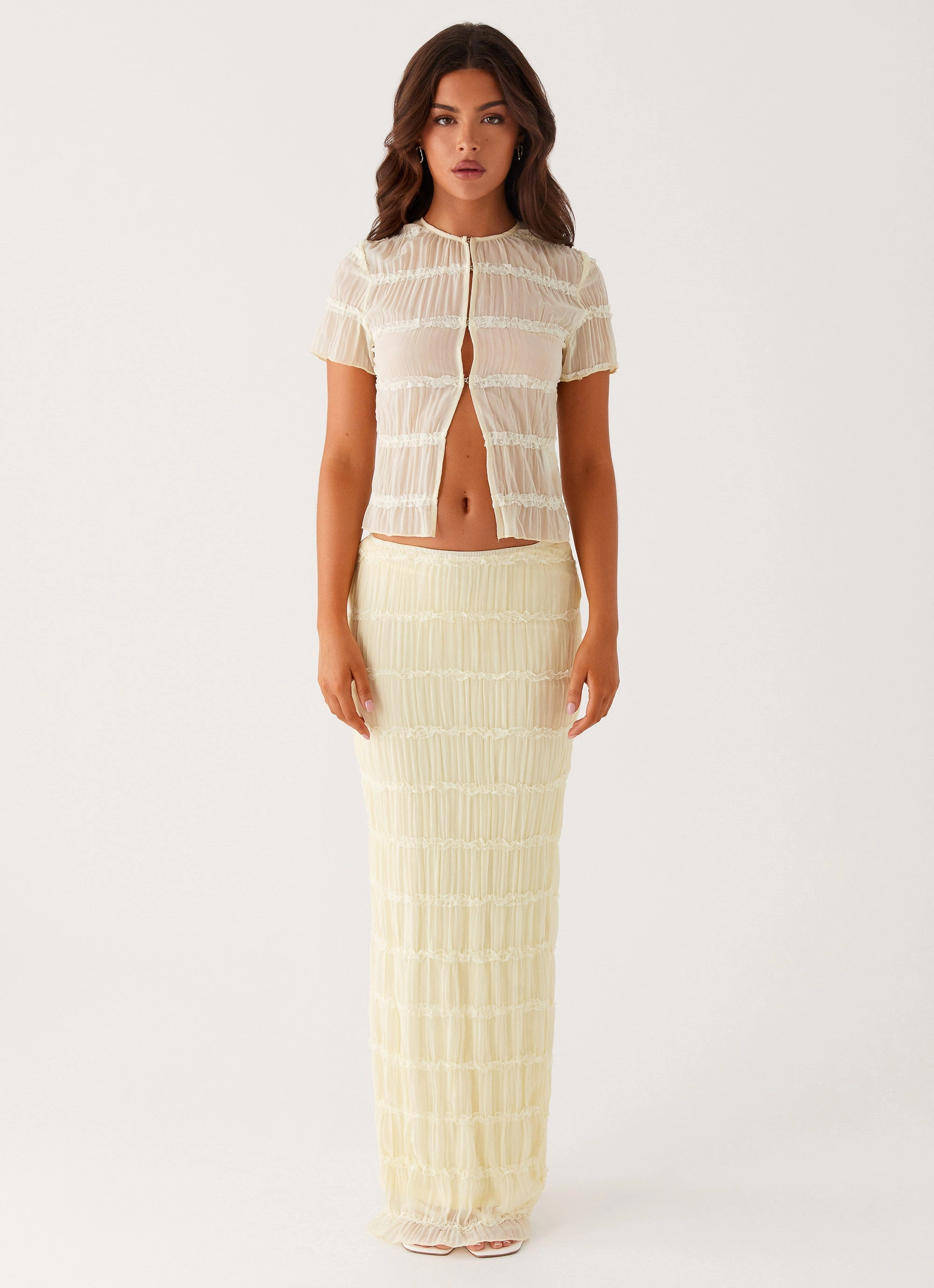 Spring Vibe Air Beauty Daydreaming Top - Yellow