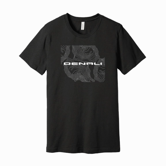 Denali Topography Graphic T-Shirt Smooth Neckline Chic Comfort Wear