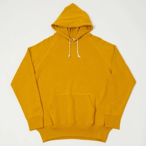 Denime Lot. 262 4-Needle Hooded Sweatshirt - Yellow marbled