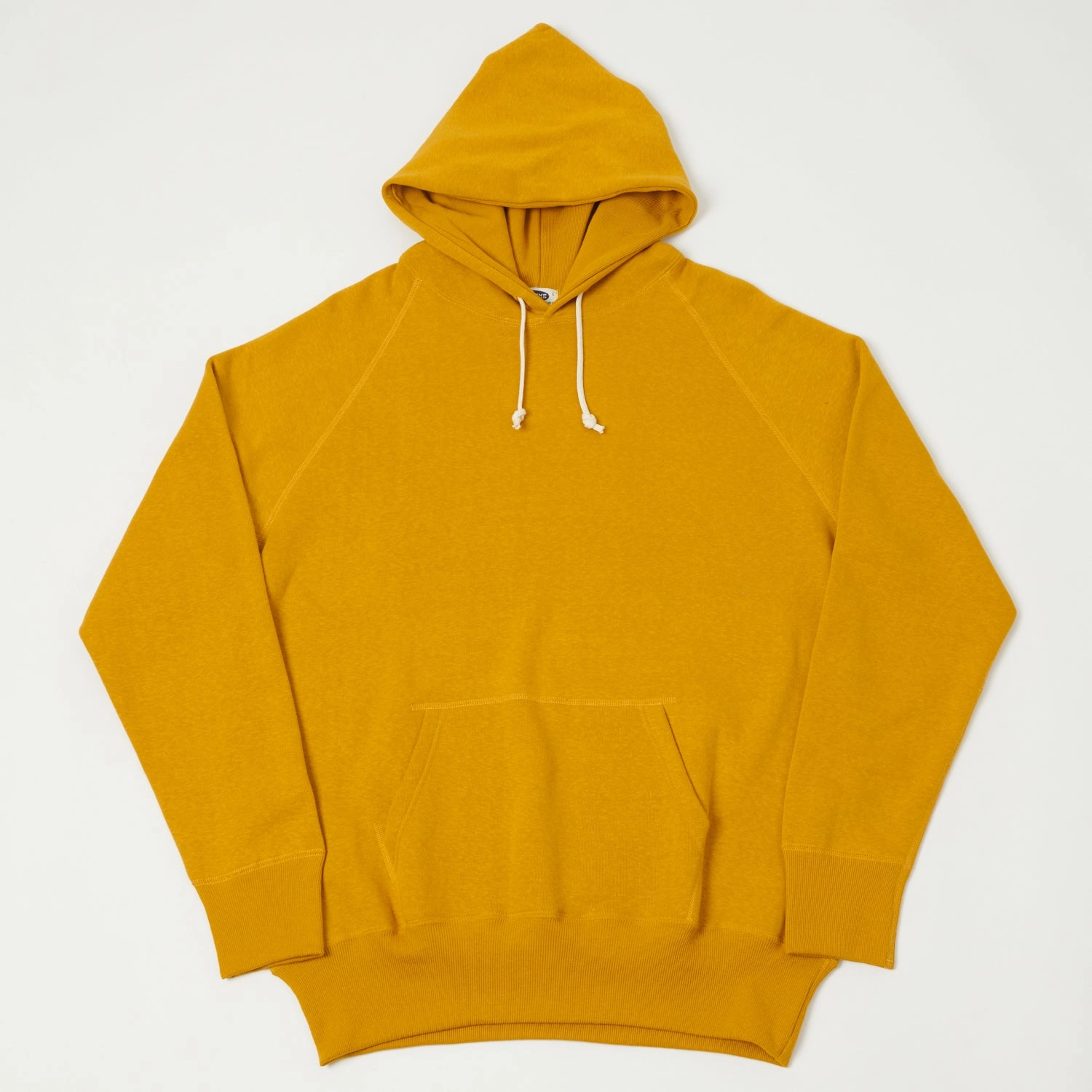 Denime Lot. 262 4-Needle Hooded Sweatshirt - Yellow marbled