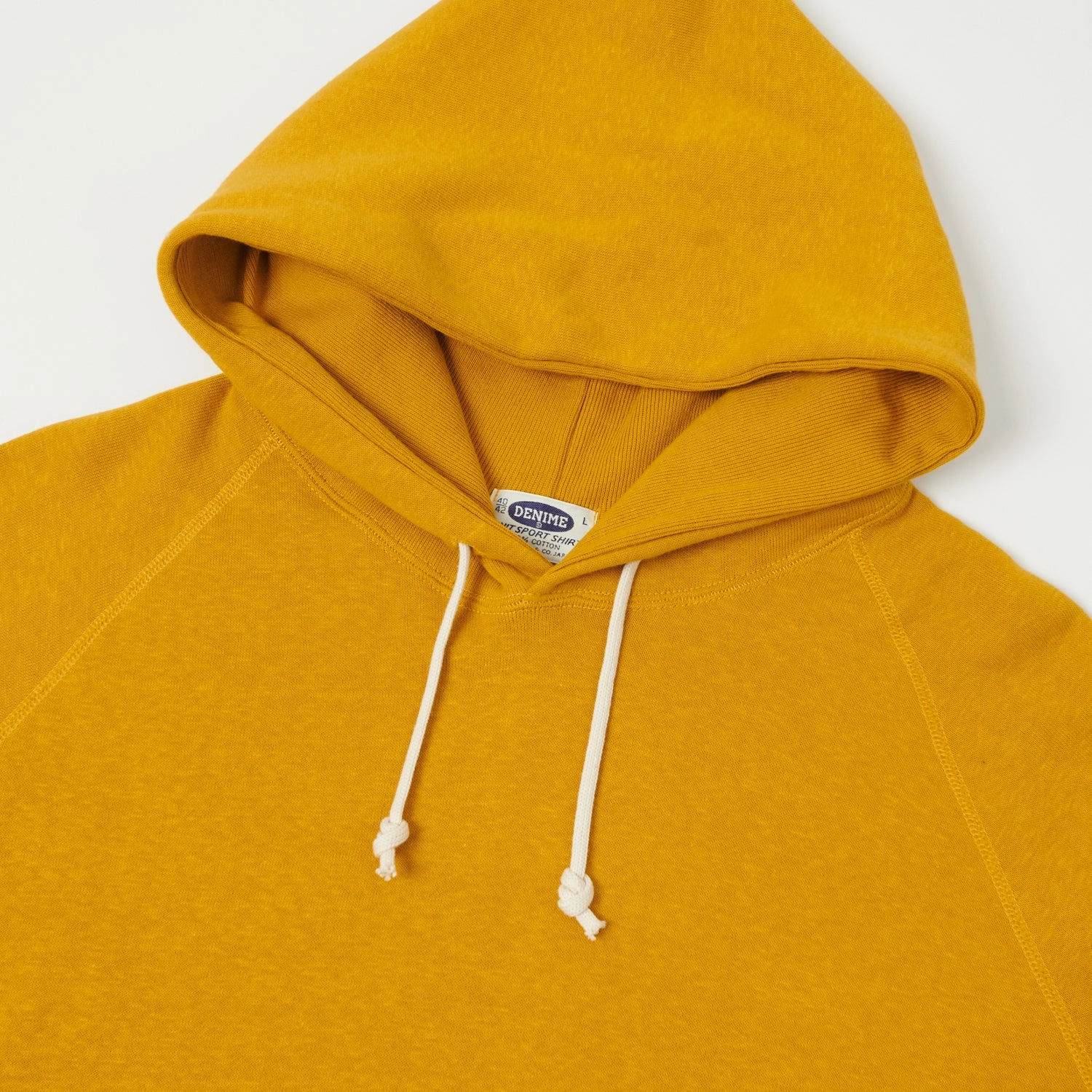 Denime Lot. 262 4-Needle Hooded Sweatshirt - Yellow Premium Quality product couple intimacy