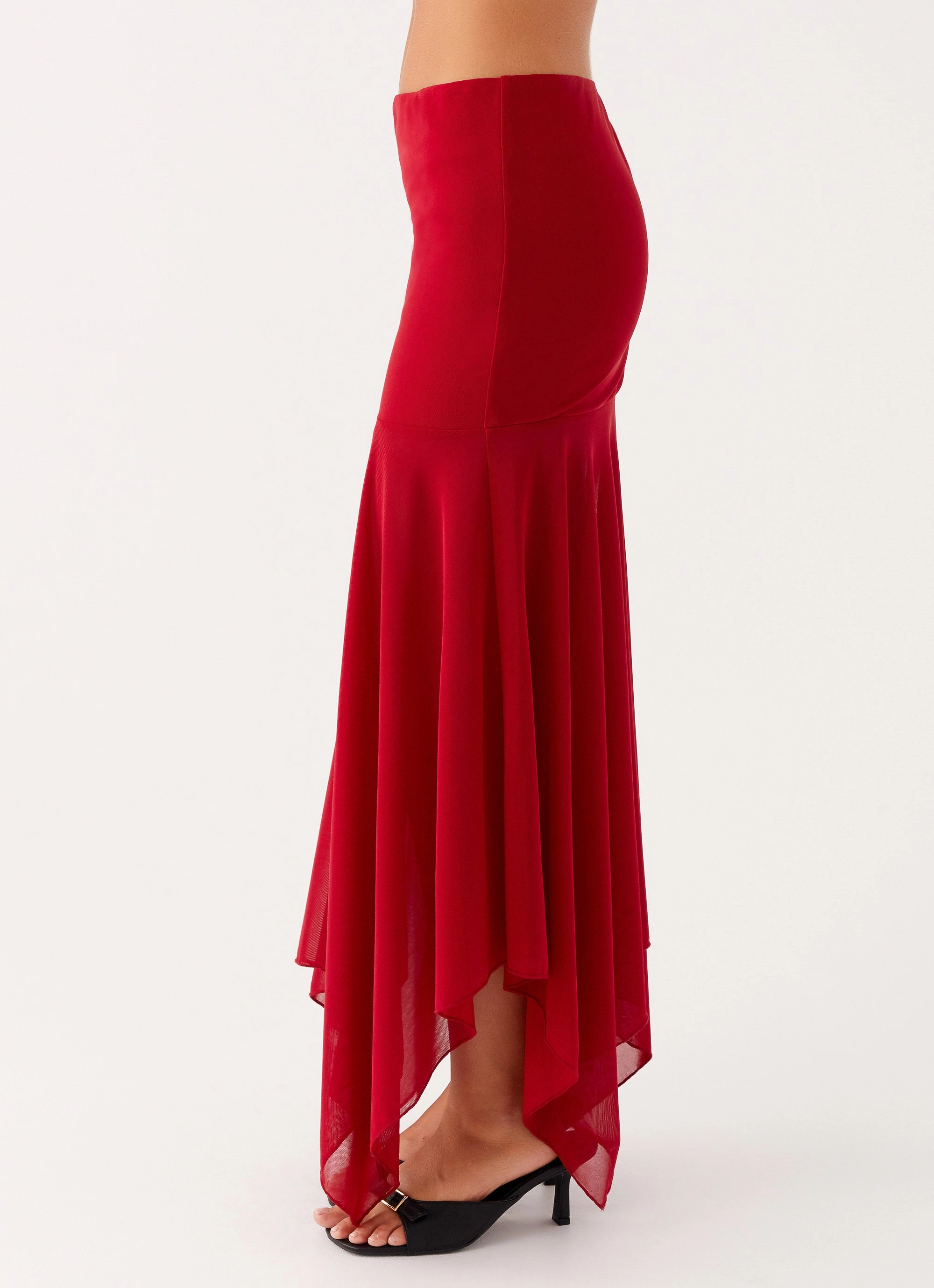 Dionne Maxi Skirt - Red Versatile Layer