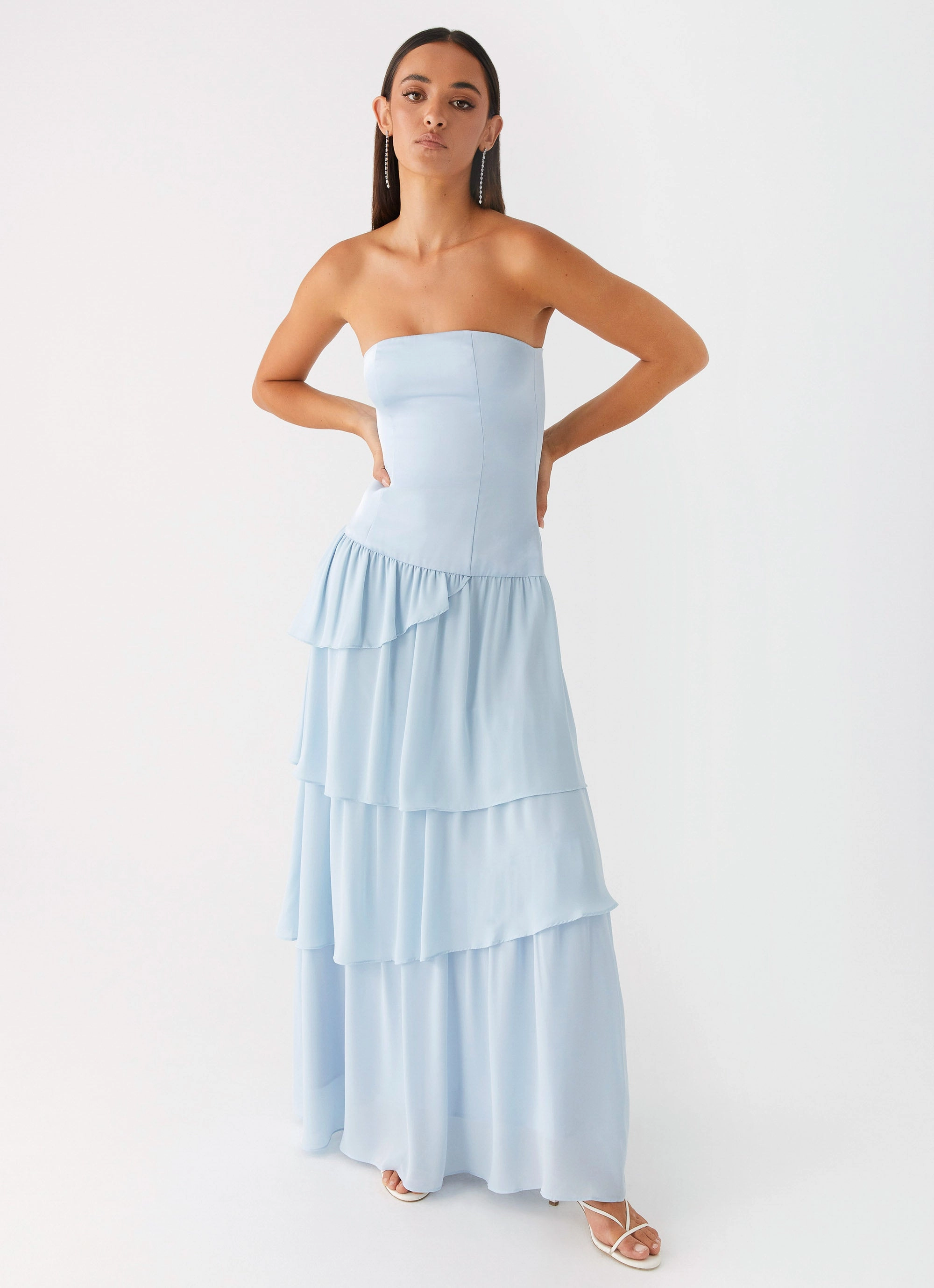 Edgy vibes Minimalist-Style Our Story Maxi Dress - Pastel Blue